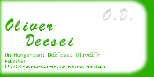 oliver decsei business card